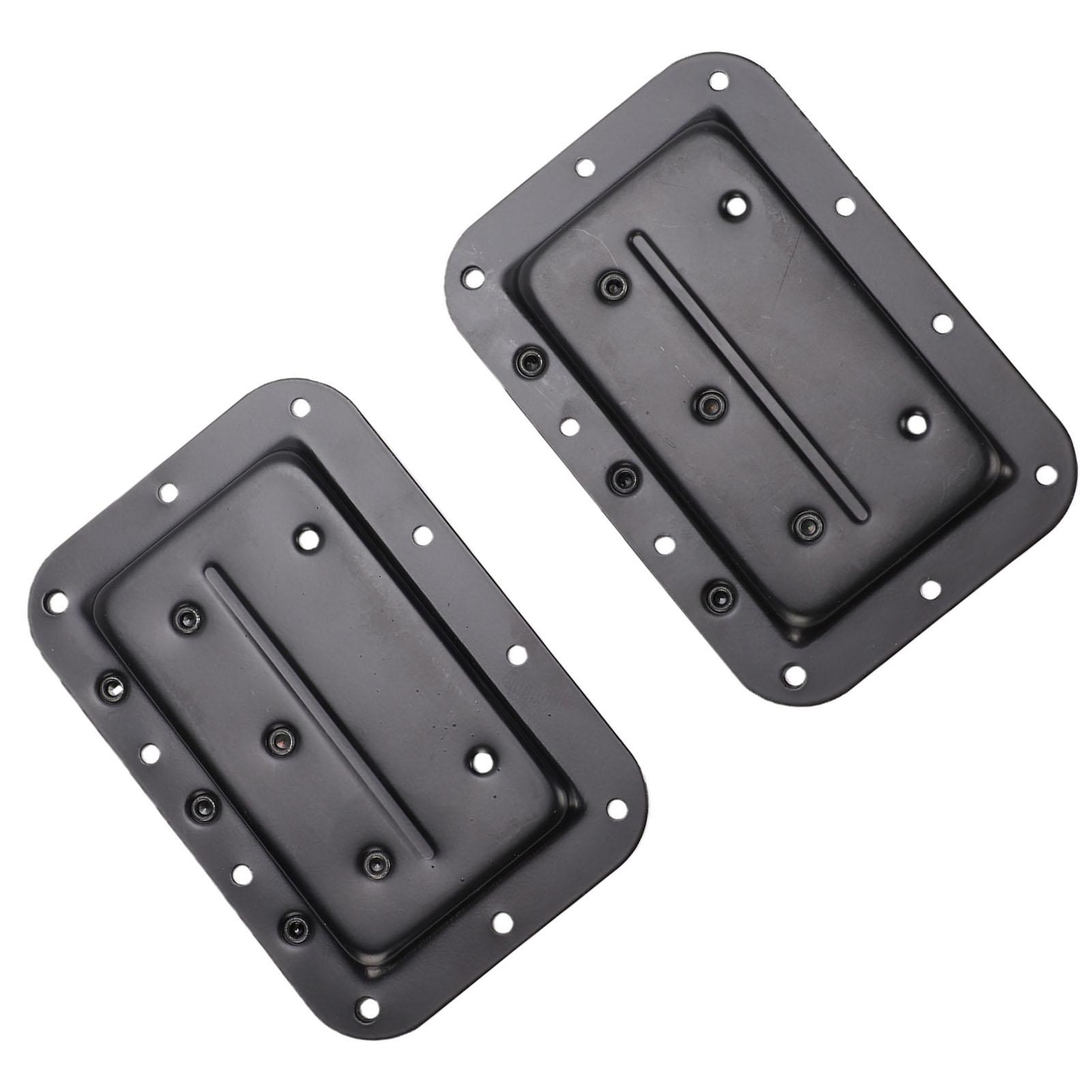 2 Poignées de Boîtier de Haut-parleur Encastrables à Ressort avec Poignée en Caoutchouc Acier Inoxydable pour Camping-car Yacht Flightcase Boîte de Haut-parleur PA