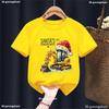 Santa'S Little Excavator Driver Graphic Printed T Shirt Girls/Boys Cool Xmas Gift Children'S Clothing Funny Solid T-Shirt Tops
