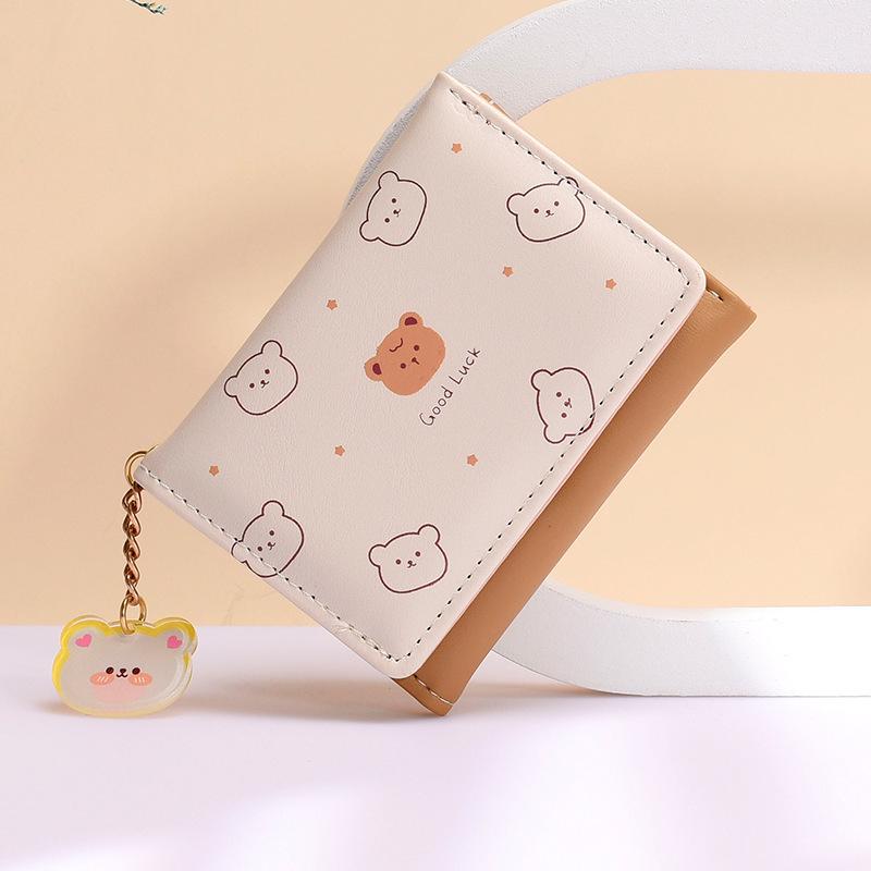 Korean Style Cartoon Coin Purse - Short Ladies' Wallet for Students