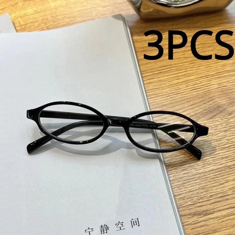 10Pairs Vintage Small Oval Glasses Girls Y2K Style Red Green Frame Glass Eyewear Decorative Outdoor Anti-blue Eyeglasses Gifts