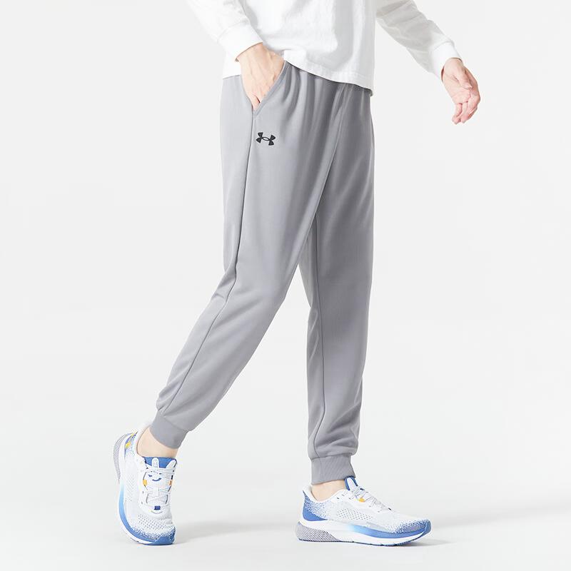 Under Armour Logo Print Breathable Casual Knit Sports Pants Men pants Gray 23600704-014