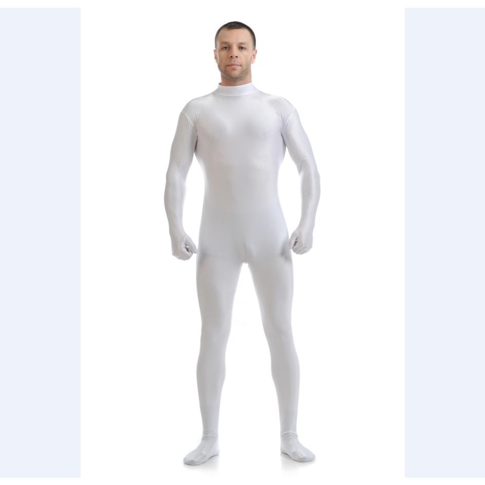 

Спандекс Новый Лайкра Вечеринка Костюм Боди Комбинезон Юнитард Без Капюшона Руки White,S(Tag S=US XXS)