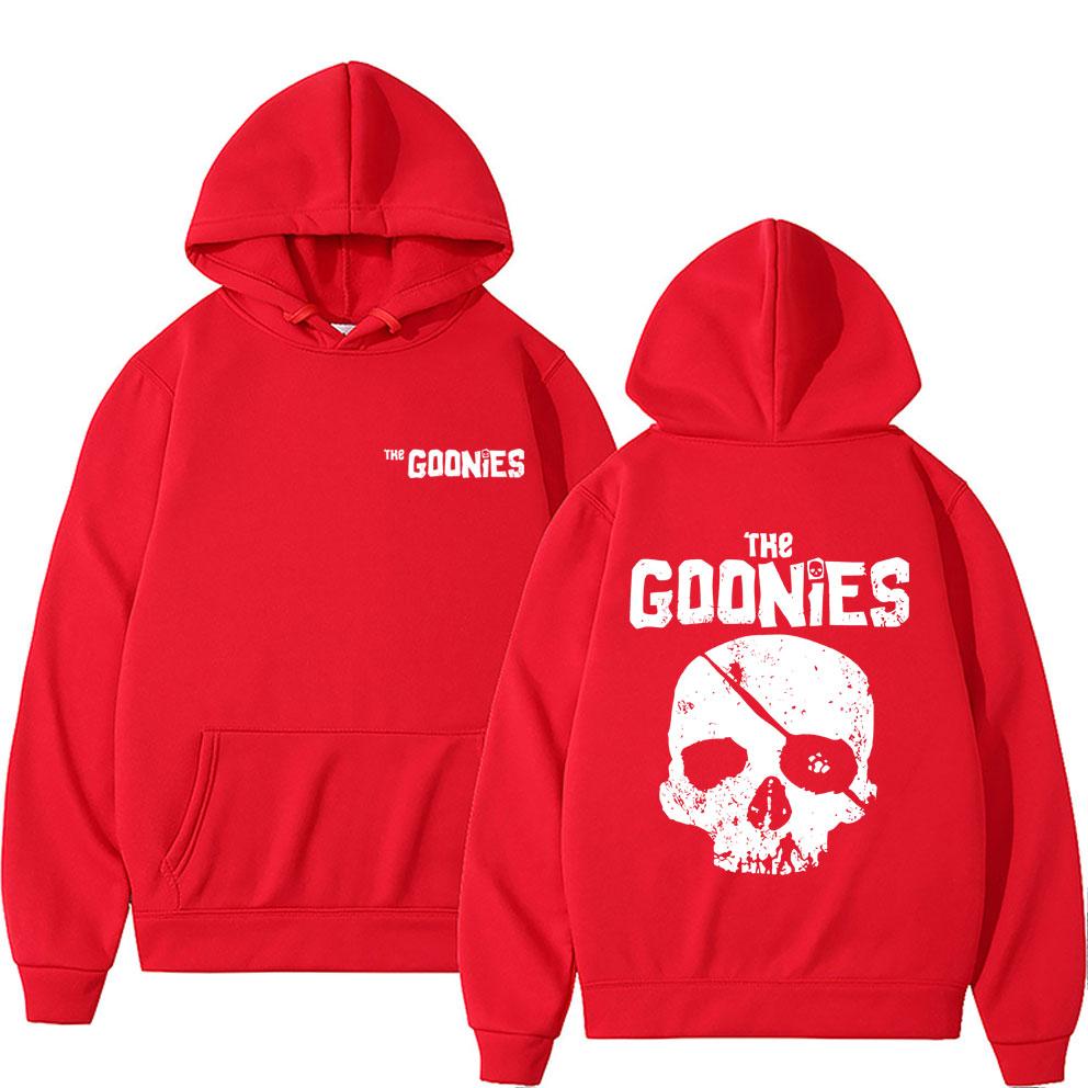 Смешная Одежда Худи The Goonies Never Say Die с Двусторонним Принтом Унисекс Толстовка с Графикой Скелета Мужская Женская Оверсайз Худи S