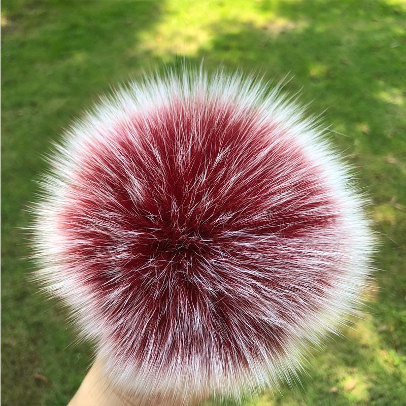 13 15 cm DIY Naturfarbe Echte Waschbärfell Pompons Für Taschen Gestrickte Mütze Hüte Echtes Fuchs Fell Pompon