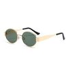 Summer New Oval Metal Frame Sun Protection Sunglasses Retro Small Frame Eyeglasses Travel Wear Simple UV Resistant Glasses