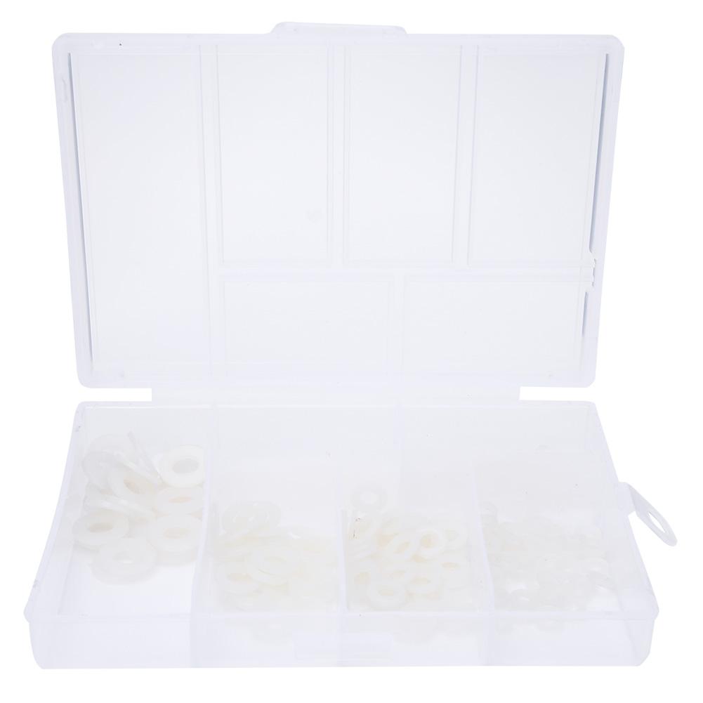 

250 Pcs Nylon Washer White Insulated Corrosion Resistant M2~M6 Gasket Kit