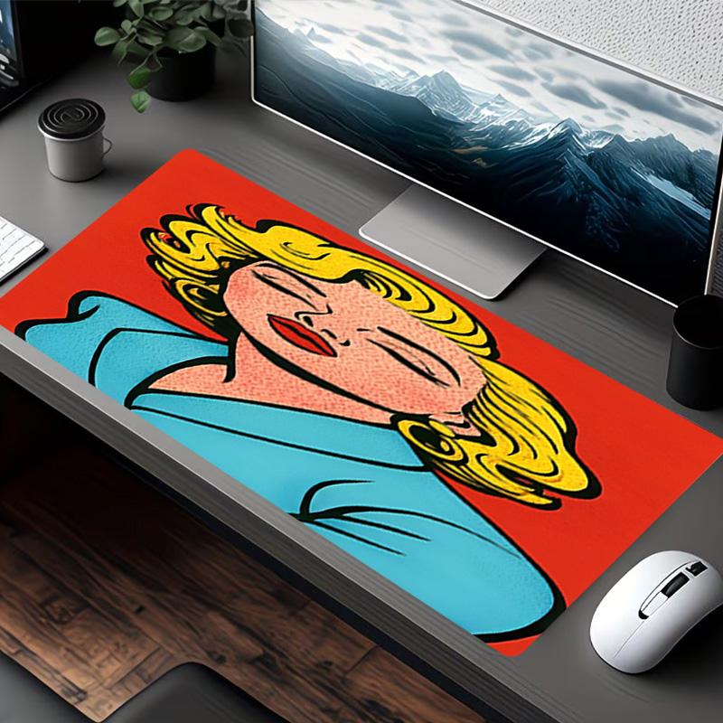 Marilyn Monroe Print Mouse Pad, for Keyboard Pad Laptop PC Mat for Office Home Use, Desk Decor, Perfect Birthday Gift for Gamers