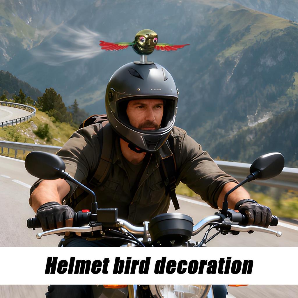 Helmet Decoration Weatherproof Cute Dynamic Motorcycle Helmet Bird Ornaments For Women Riders Cyclist Commuting Travel Touring