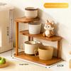 Wooden Desktop Storage Shelf 2/3 Tier Sturdy Frame Large Capacity for Skincare Stationery Home Office Desk Organizer