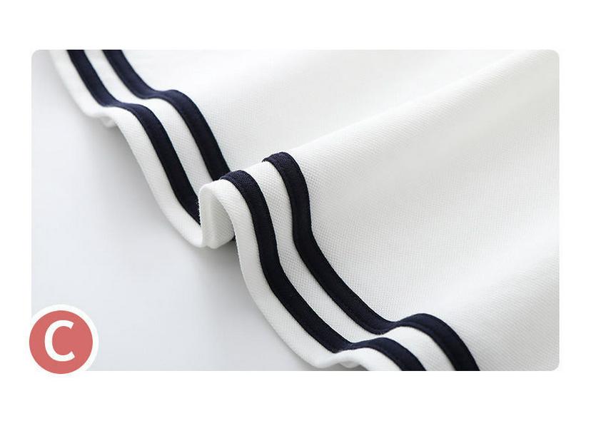 Girls' Navy College Style Summer Dress - Princess Skirt for Ages 12+