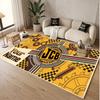Custom Rug JCB Pattern Print Name Text Soft Non‑Slip Floor Carpet for Home Indoor Decoration