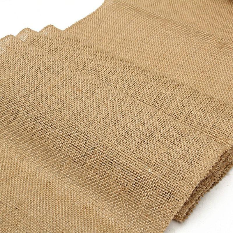 10 M * 30 Cm Natural Yellow Linen Ribbon Wedding Party Chair with Retro Home Decorations