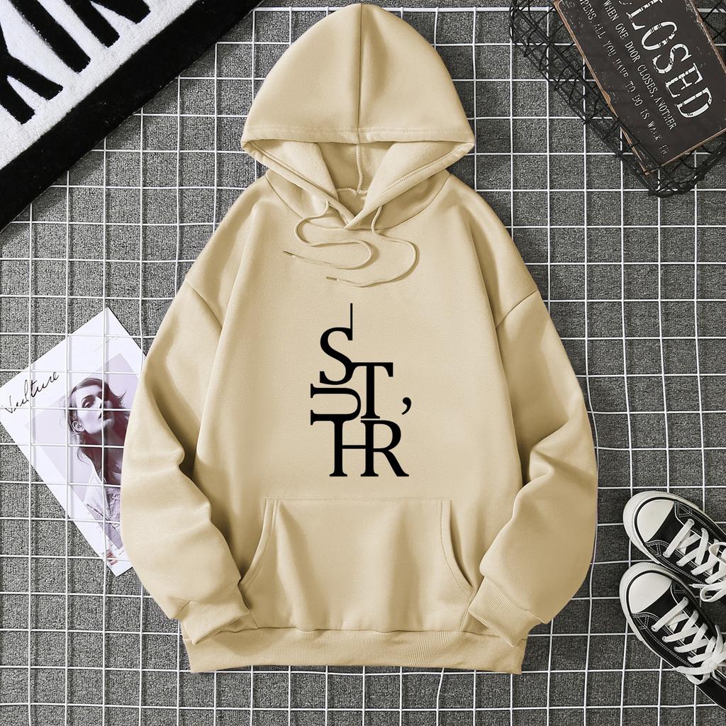 Letter Printed Personalized Casual Sports Hooded Sweatshirt 7040