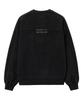 MOZMOZ Heavy Weight Pigment Back Embroidery Cutout Oversized Sweatshirt Black