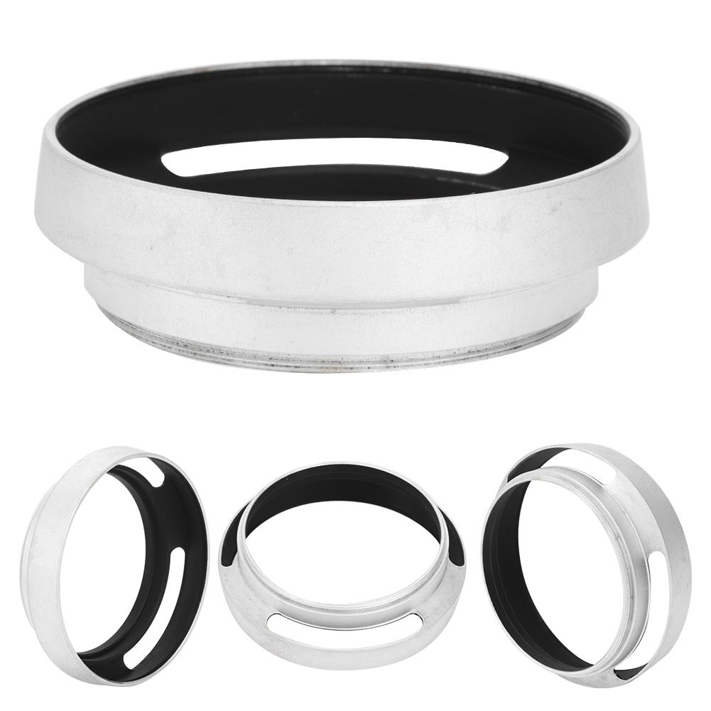 2 pcs Aluminum Alloy 52mm Silver Camera Metal Lens Hood Replacement for Leica