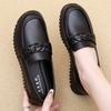 Spring Autumn Fashion Women's Shoes Woman Soft Leather Wedge Single Shoes Mother High Heels Comfort Black Work Shoes