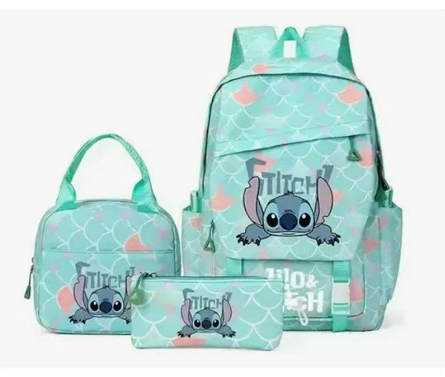 Stitch School Backpack - Lightweight, Large Capacity for Grades 1-6 Boys & Girls