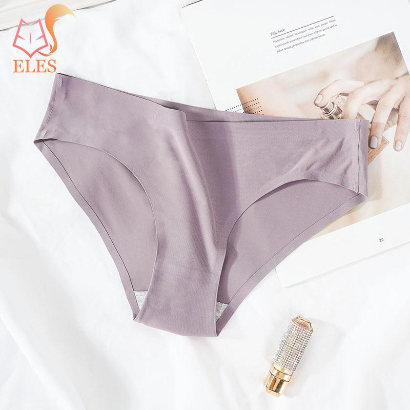 Women's Thong Ice Silk Seamless One-piece Mid-waist Underwear Panties Comfortable Breathable Women's Underwear Knickers Underpants