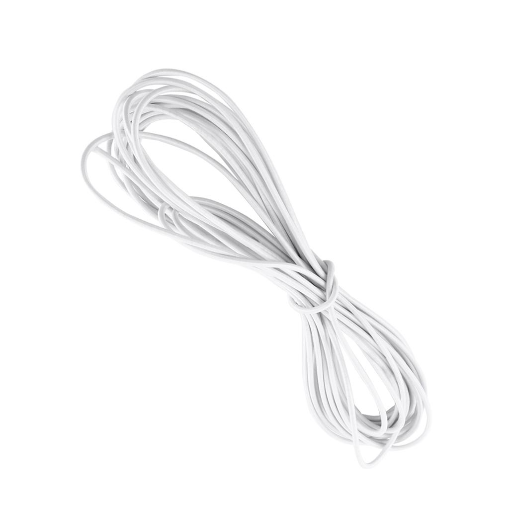 10 metrů Silná elastická bungee šňůra Šoková šňůra Stahovací popruh DIY Řemeslo Výroba šperků(Bílý)