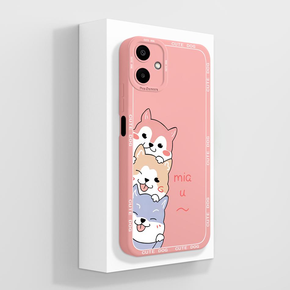 Cute Panda Case For Samsung Galaxy A06 4G 5G Soft Liquid Silicone Phone Bag For Samsung A 06 Back Cover Camera Protection Bumper