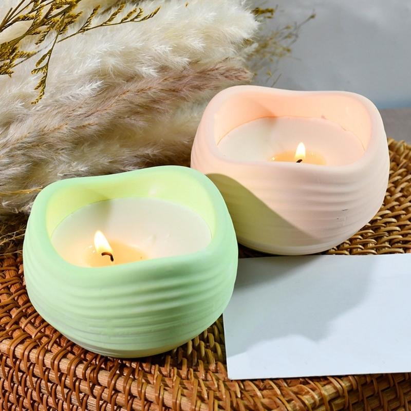 Silicone Succulent Planter Mold Candle Holder Mold Undulation Symmetry Candle Base Molds Suitable for Candle Holder