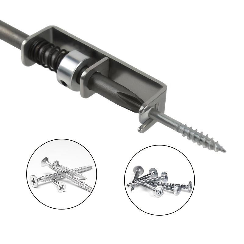 Hexagonal Spring-Loaded Screw Holder | Heavy-Duty, One-Handed Operation, Compatible with Drills