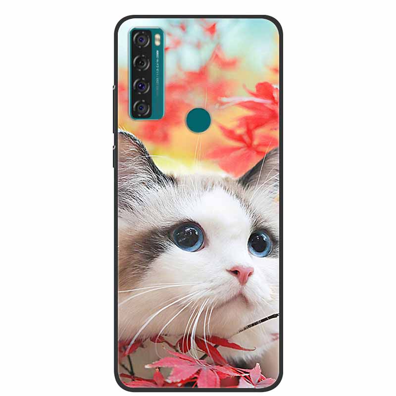 For TCL 20 SE Case Luxury Silicone TPU Soft Cover Phone Case For TCL 20 SE T671H Cartoon Funda Colourful Capa Shockproof Coque