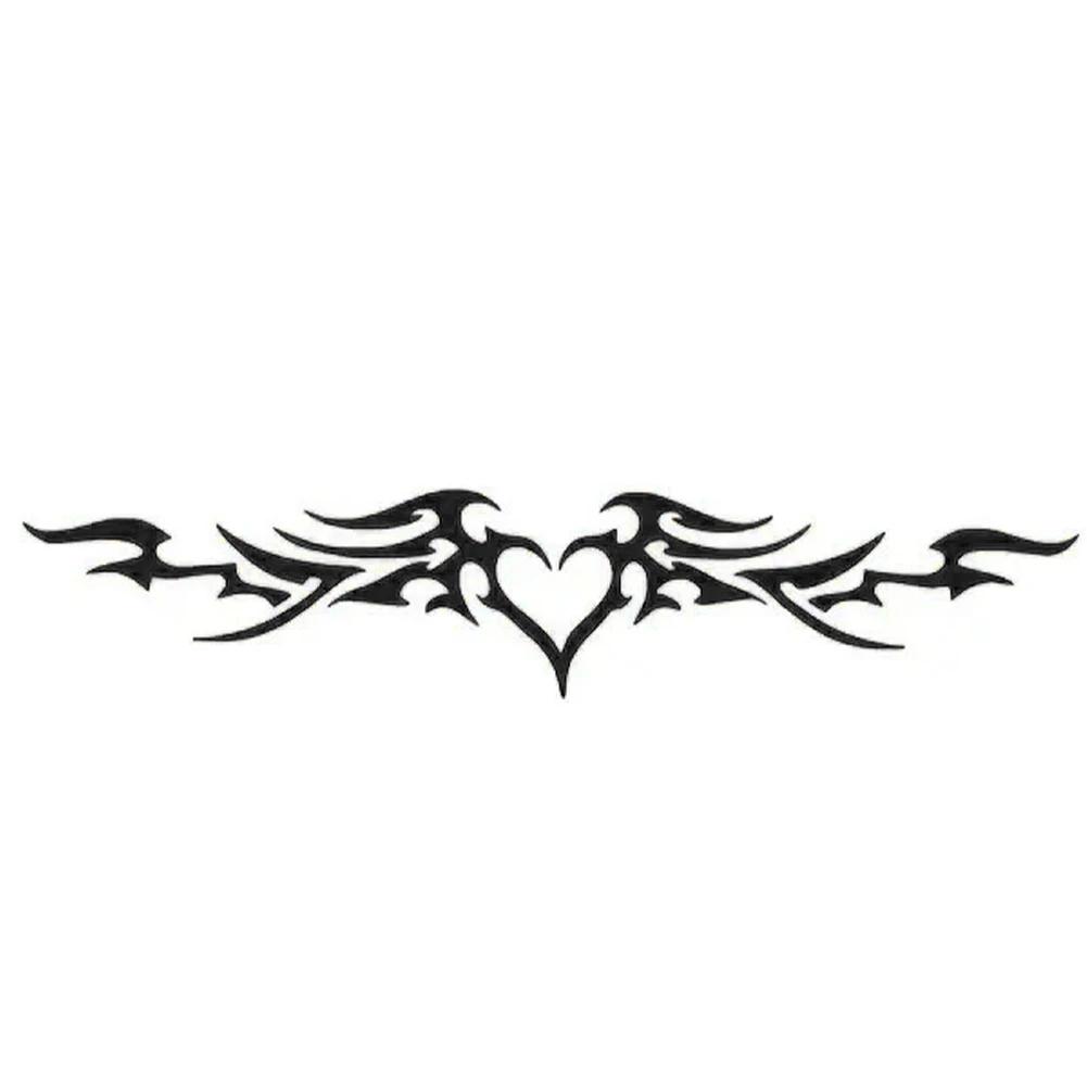 DIY Heart Wings Car Windshield Sticker Vinyl Film Self-Adhesive Auto Decor Removable Vehicle Tuning Accessory