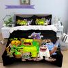 My Singing Monsters Pattern Bedding,Quilt Set Quilt Cover Pillowcase Home Birthday Gift (1 * Duvet Cover + 2 * Pillowcase, Without Core)