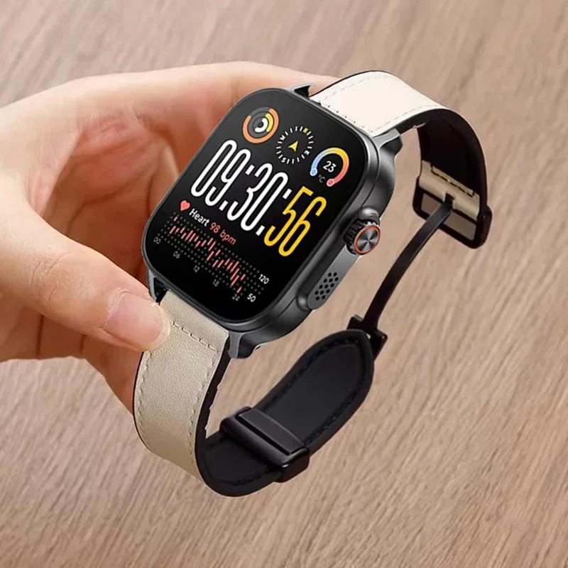Cinturino in Pelle+Silicone da 22 mm per Realme Watch 5 Fascia con Chiusura Magnetica per Realme Watch S SPro/S2/2 2Pro/3 3 Pro Accessori Braccialetto
