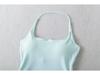 Halter Neck Chest-Pad Vest Top with Long-Sleeve Flowing Collar Cover-Up - Women's Two-Piece Hot Girl Set