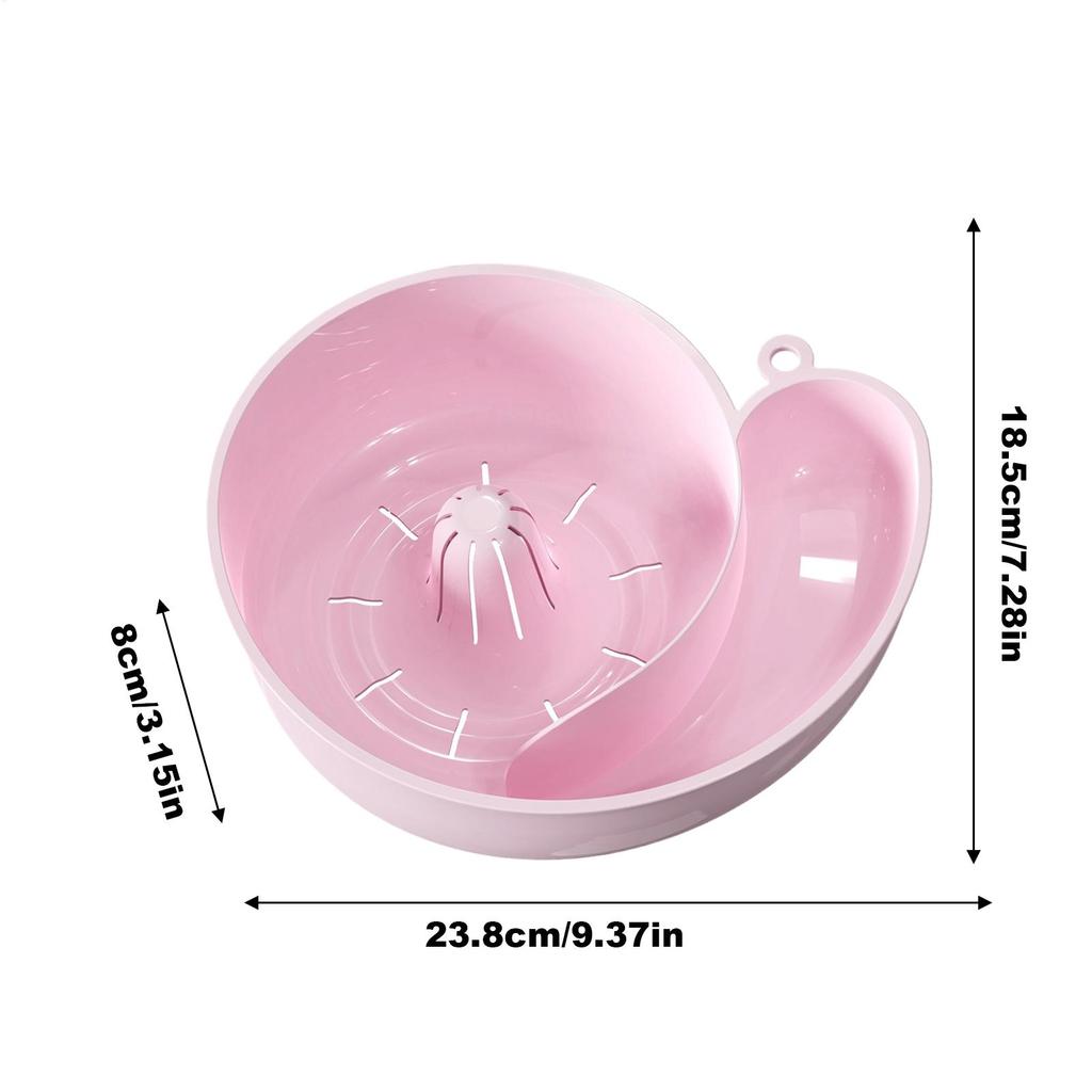 Snail Shape Drain Basket Rotating Fruit Vegetable Washing Bowl with Strainer Automatic Cleaning Basket for Tomato Strawberry