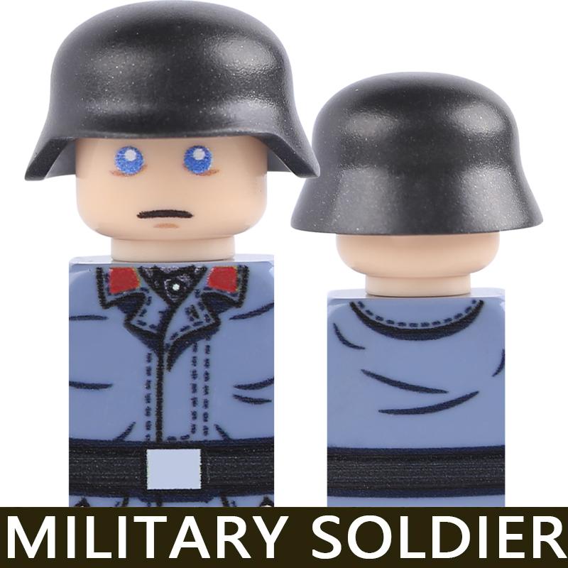 WW2 Military Soldier Figures Building Blocks Army Japanese Warrior Medical Nurse Officer Infantry Helmets UV Printed Bricks Toys