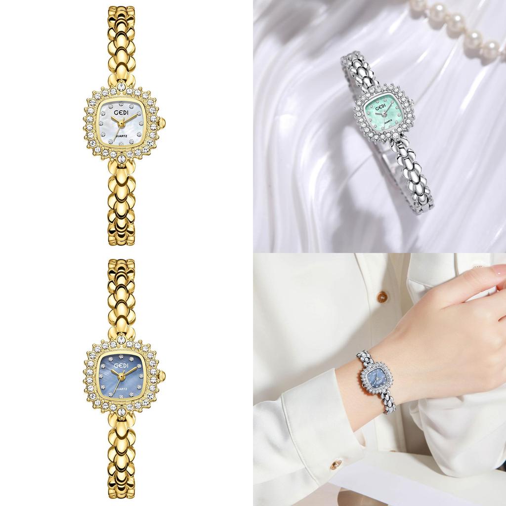 Sunflower Womens Fashion Watch With Quartz Movement Rhinestone Decor For Elegant Ladies