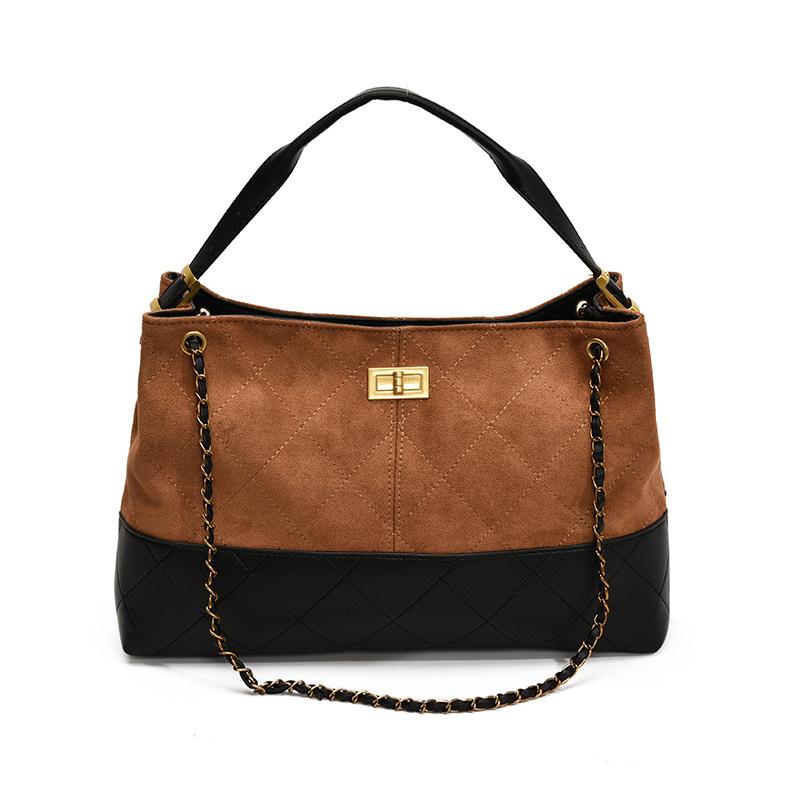 

Fashion chain bucket bag women s spring and summer new diamond matte large bag shoulder messenger bag