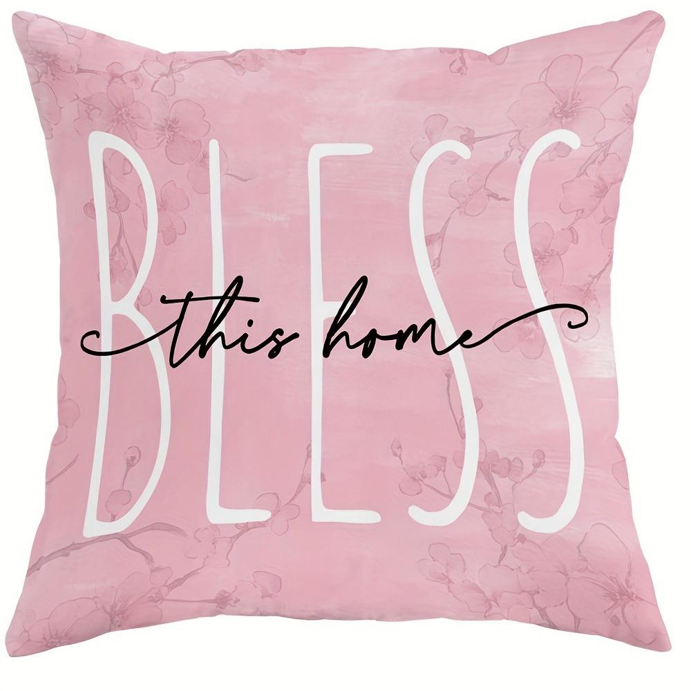 Cherry Blossom Joy pillow cover: embrace spring, pray for home, sofa and chair cushion cover, bedroom room decoration