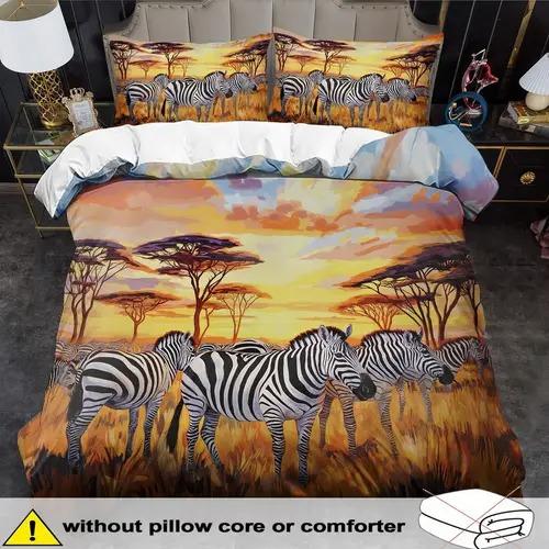 Zebra Duvet Cover Duvet Cover With Zebra Pattern Suitable For Children Boys Girls And Adults Soft Comfortable And Breathable