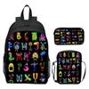 16 Inch Children's Backpack 3-piece Set Alphabet Lore Alphabet Legend Elementary School Backpack Shoulder Bag Pencil Case