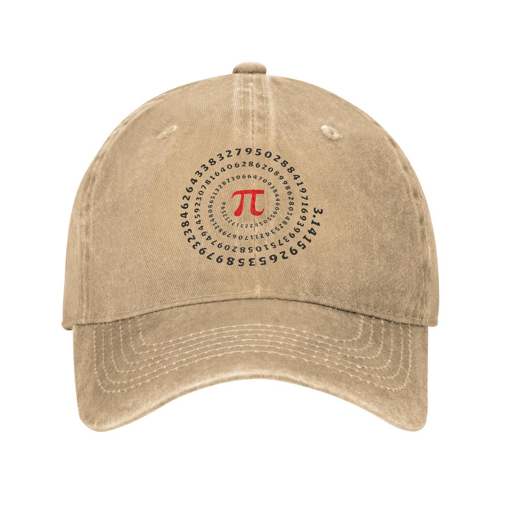 Retro Pi Symbol Vintage Math Lover Geek Baseball Cap for Unisex Women Distressed Denim Washed Outdoor Golf Adjustable Fit Hats Cap