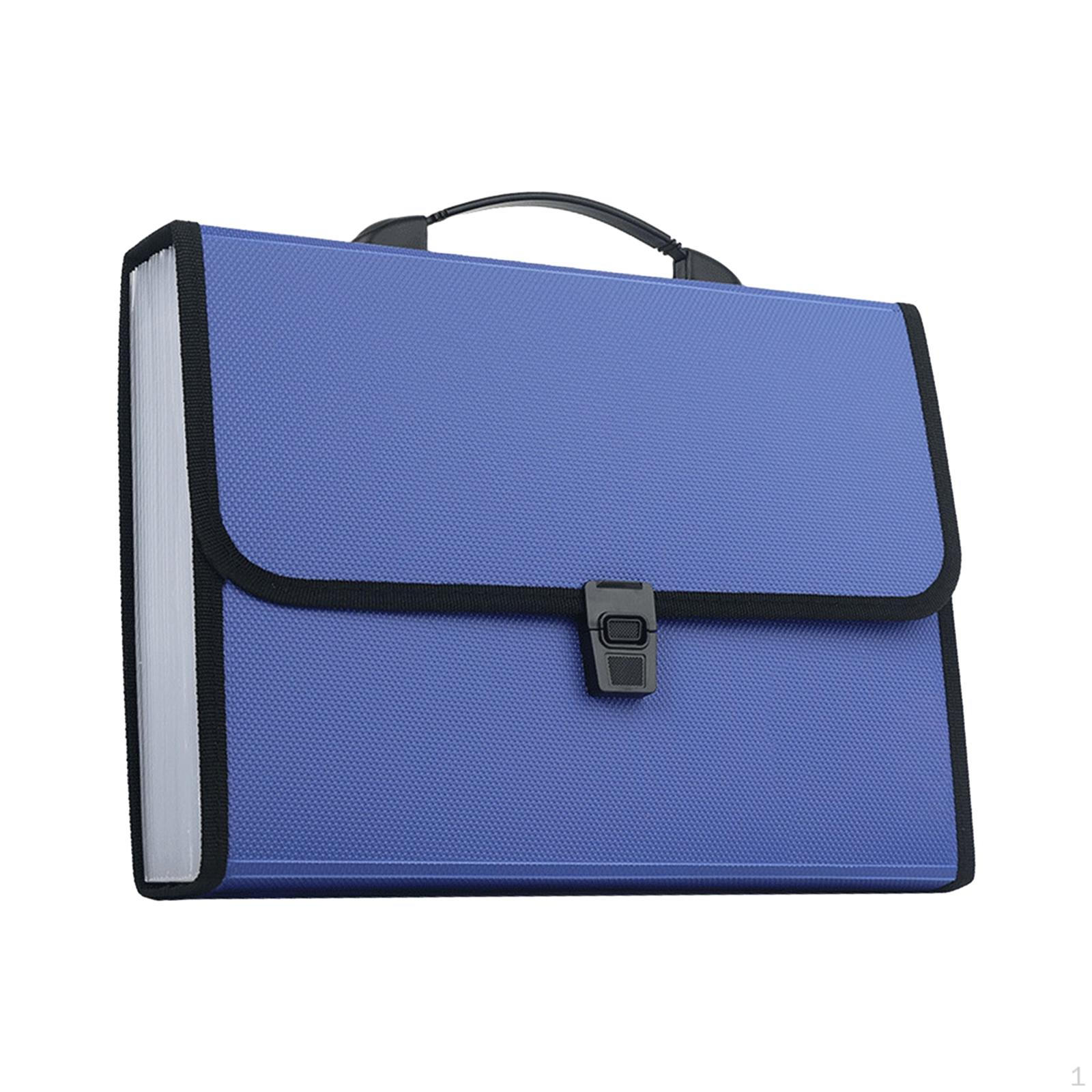 

Расширяемая папка для файлов формата А4, 13 расширяющихся карманов, размер буквы, кнопка, кошелек, карман для конвертов синий