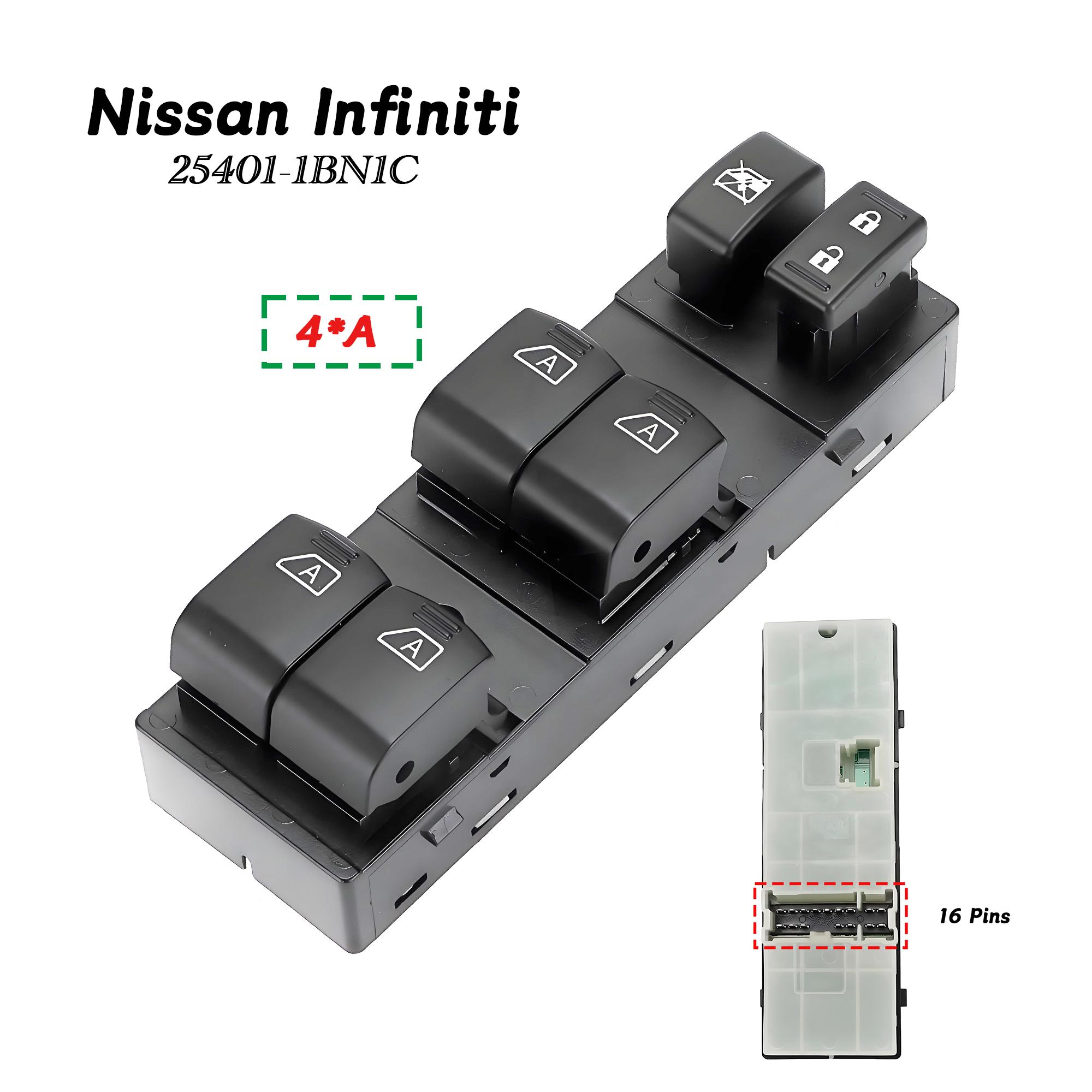 25401-1BN1C Electric Power Master Window Lifter Control Switch For Nissan Q40 QX50 QX70 Infiniti FX35 EX37 EX35 CLS51,254011BN1C 25401-1BN1C