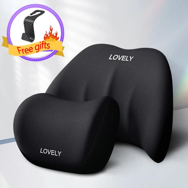 Car Neck Headrest Pillow Auto Car Seat Pillow Memory Foam Breathable Head Support Neck Rest Protector Car Seat Lumbar Support