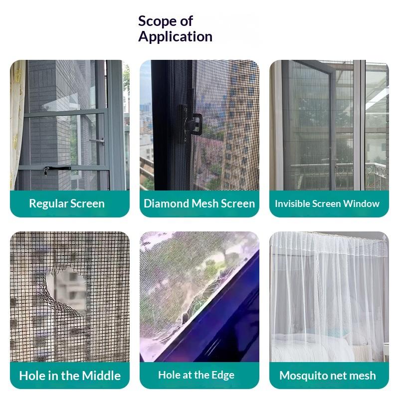 20/30Pcs Self Adhesive Window Screen Repair Sticker Window Drainage Hole Insect Proof Mesh Stickers For Home Door Window Balcony