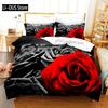 Set Biancheria da Letto Rosa Moda Romantico Tessile per la Casa Singolo Matrimoniale Misura Per Coppia Donna Ragazze Arredamento Camera da Letto Fiori Copripiumino