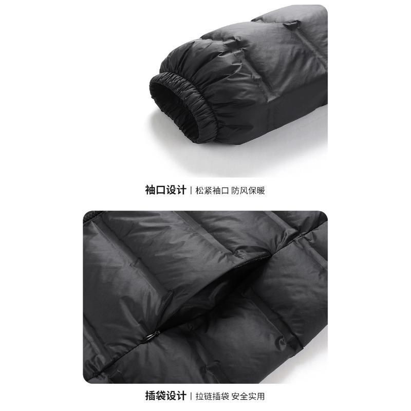 Men's stand-up collar light down jacket winter new jacket liner warm casual solid color simple youth jacket
