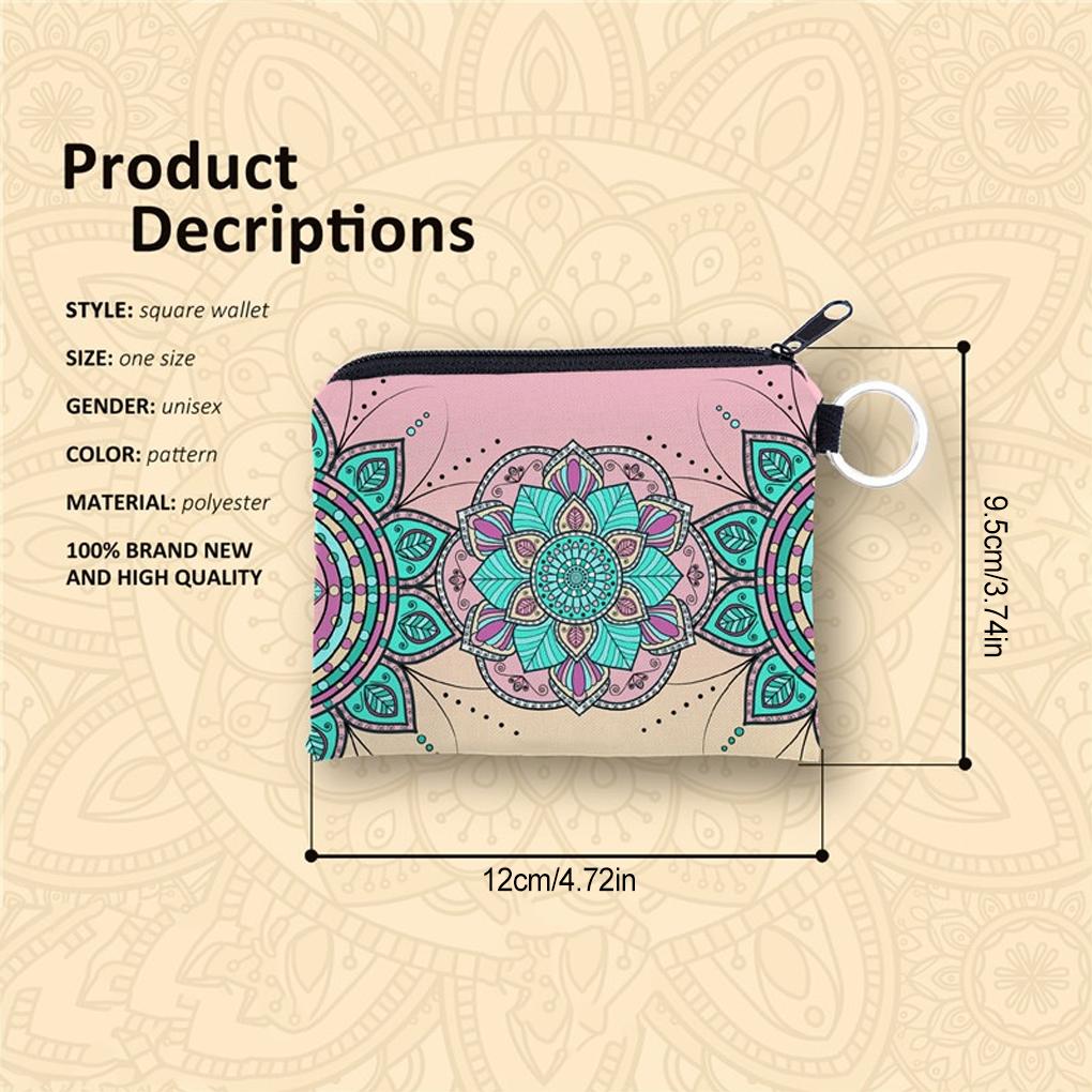 Schlüsseletui Beutel Digitaldruck Polyester Geldbörse Hilfreich Exquisite Beutel Praktischer ple Stil Stechapfelmuster Münzgeldbörse