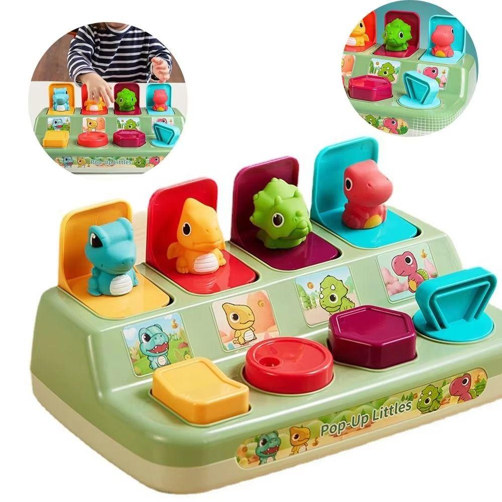 Cartoon Animals Interactive Animal Toy Box Button Activity Pop Up Toy Exercise Baby Fingers