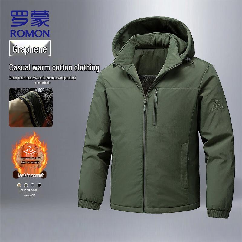 

Romon Men s Graphene Padded Winter Jacket 5XL