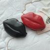 Women Lip Shape Plastic Party Evening Purse with Chain Small Coin Bag Phone Pouches Candy Color Shoulder Crossbody Bag
