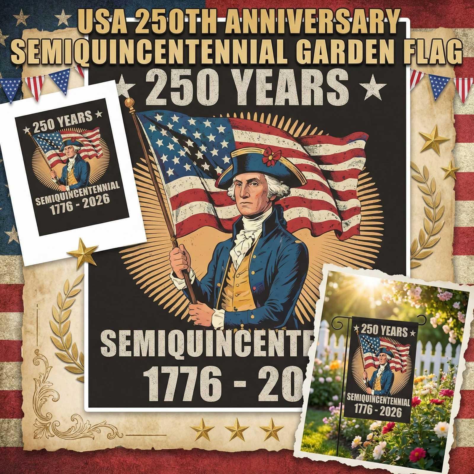 

Decorative Garden Flag For The 250th Anniversary Of The United States One Size